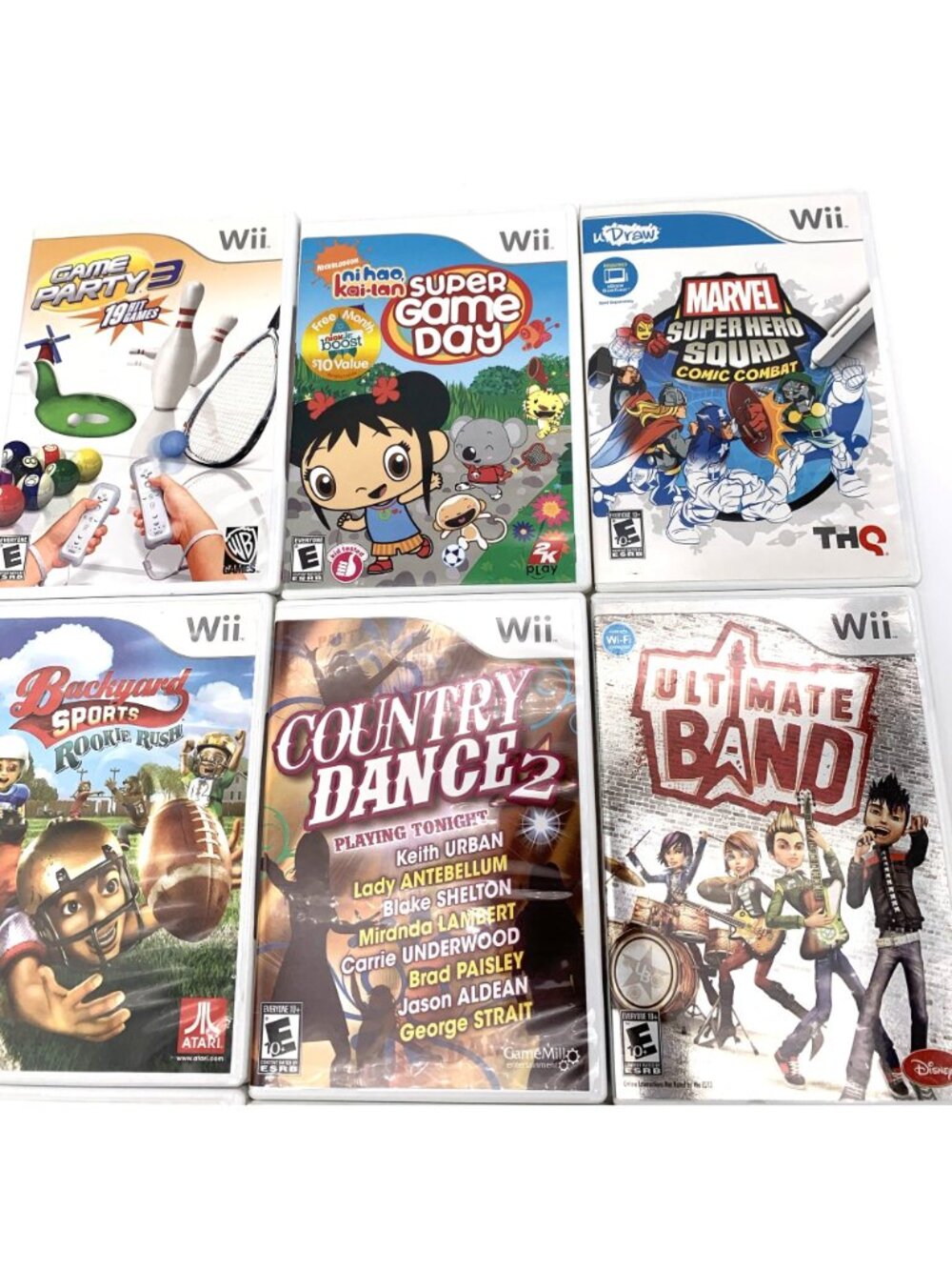 9 Nintendo Wii Game Lot Game Party 3 Marvel Super Hero Squad Family Fun Football - Picture 2 of 5